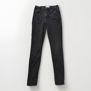Levi's Denizen‎ Women's Size 4M Jeans Black High Rise Skinny Stretch 25x27.5